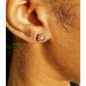 Multicolor CZ Stud Earrings